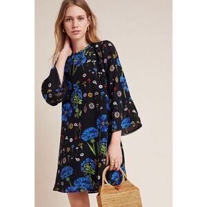 Maeve Aderyn Botanical Silk Tunic Dress | Anthropologie | Size: XS |